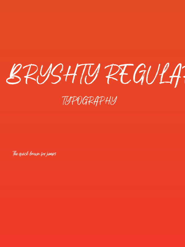 Bryshty Regular Poster
