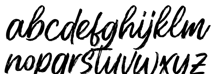 Bryshty Regular Font LOWERCASE