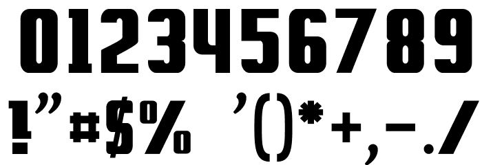 Brzydal. Font OTHER CHARS