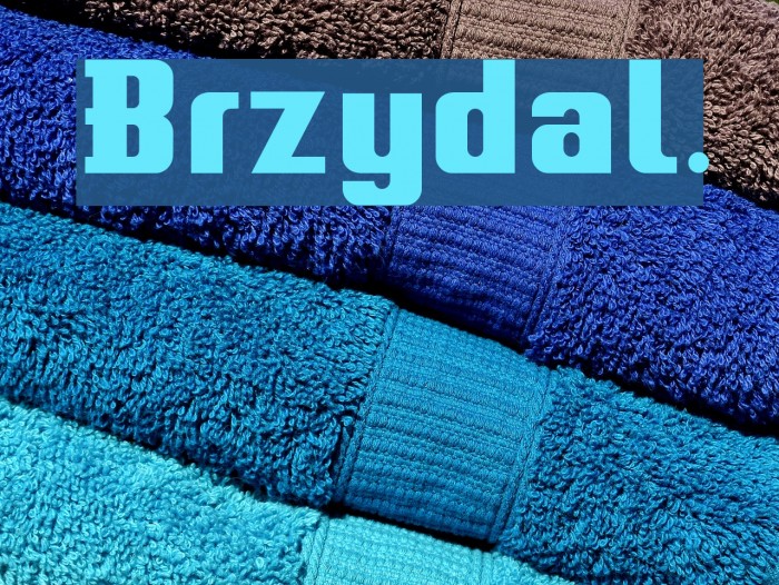 Brzydal. Font examples