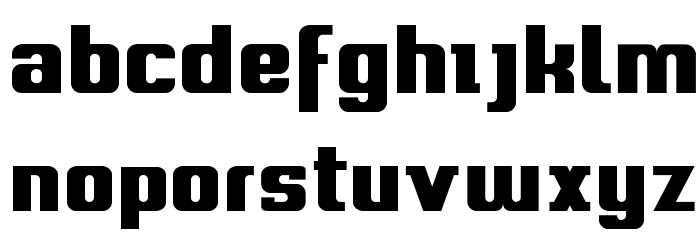 Brzydal. Font LOWERCASE