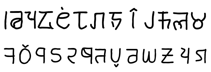 brahmic hinglish フォント 小文字