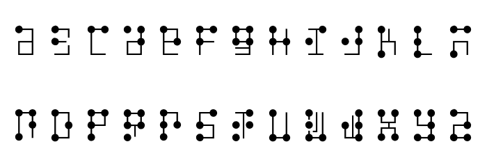braille latin hc Schriftart Kleinbuchstaben