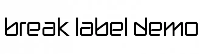 break label DEMO  Fuentes Gratis Descargar