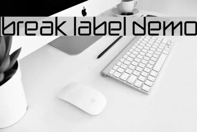 break label DEMO Font examples