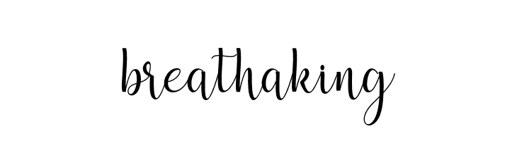 breathaking  font caratteri gratis
