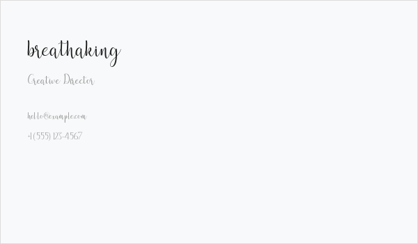 breathaking Business Card