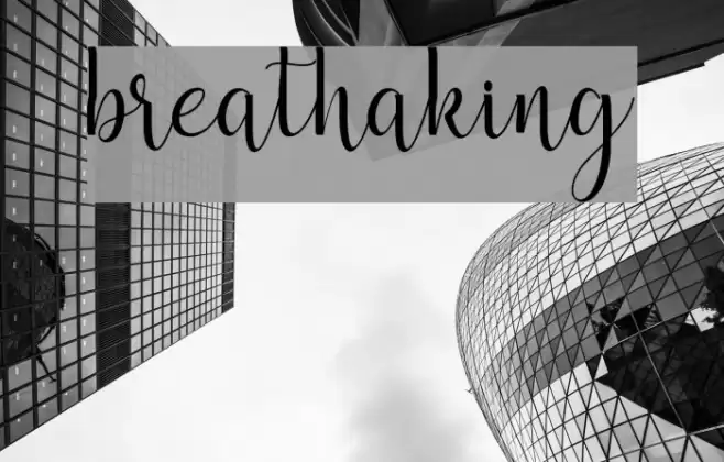 breathaking Font examples