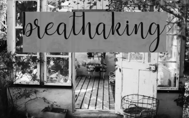 breathaking Font examples