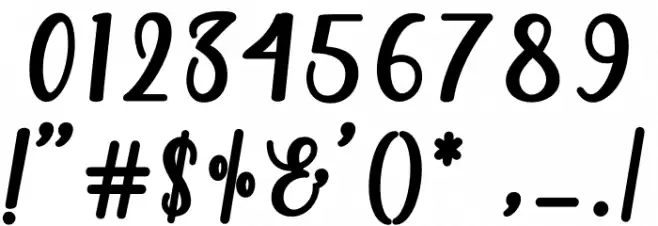 breather Font OTHER CHARS