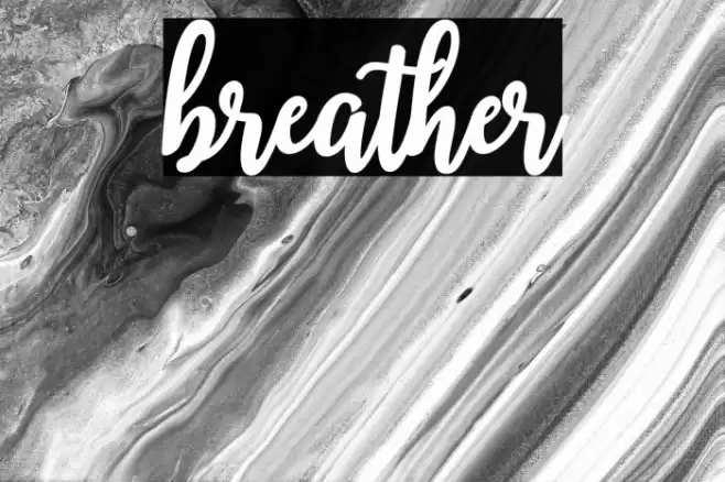breather Font examples