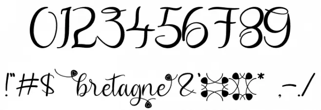 bretagne Font OTHER CHARS