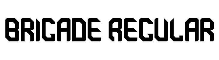 brigade Regular  フリーフォントのダウンロード