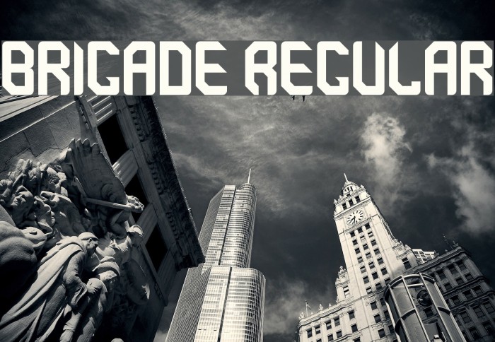brigade Regular Font examples