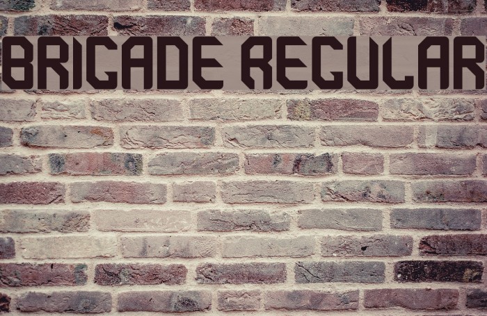 brigade Regular Font examples