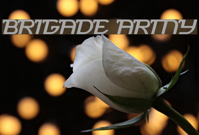 brigade army Font examples
