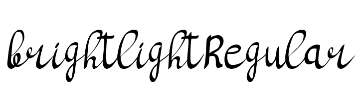 bright light Regular  Frei Schriftart Herunterladen