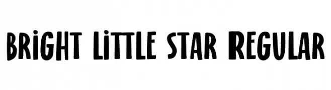 bright little star Regular  免费字体下载