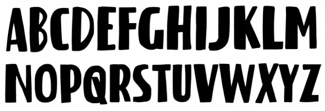 bright little star Regular Font UPPERCASE