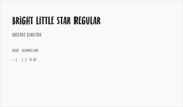 bright little star Regular Business Card