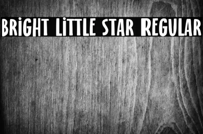 bright little star Regular Font examples