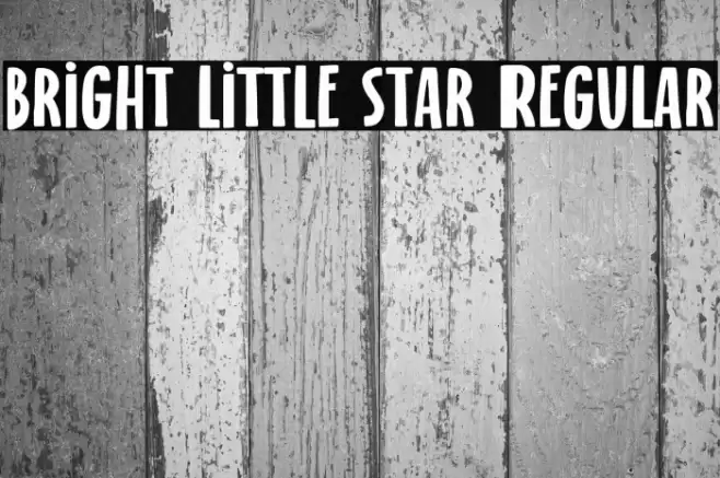 bright little star Regular Font examples