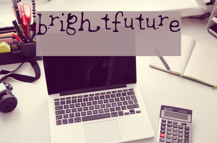 brightfuture Font examples