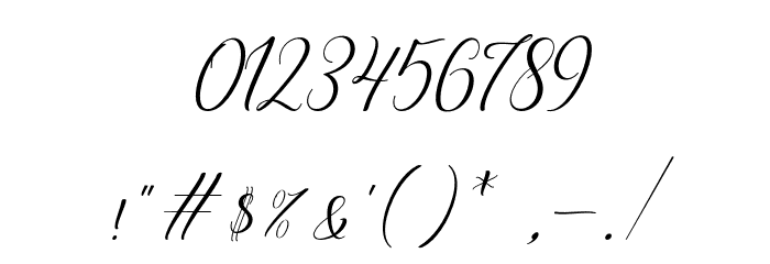 brillyo-Slant Font OTHER CHARS
