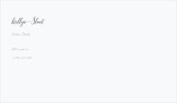 brillyo-Slant Business Card