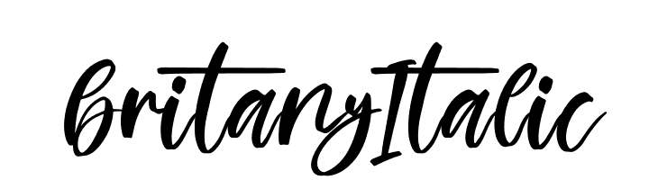 britany Italic  Frei Schriftart Herunterladen