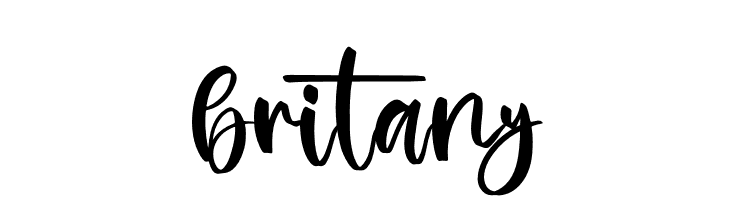 britany  Frei Schriftart Herunterladen