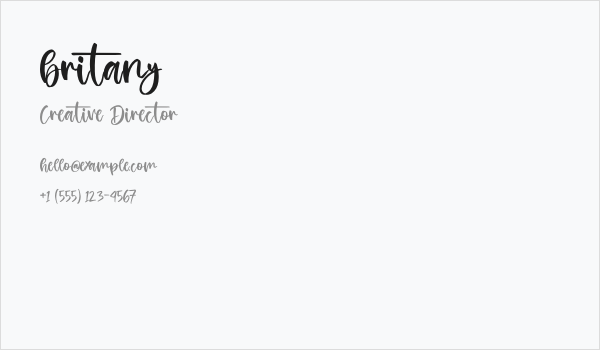 britany Business Card