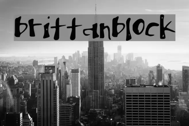 brittanblock Font examples