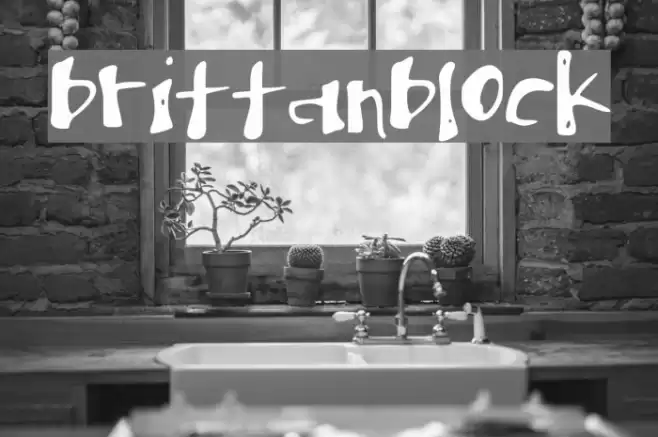 brittanblock Font examples