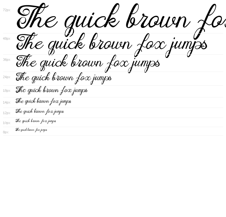 brittania script font Waterfall