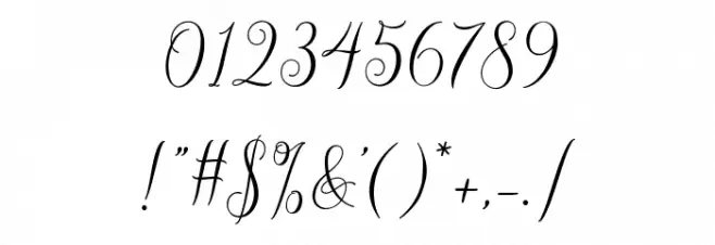 brittaniascriptdemo Font OTHER CHARS