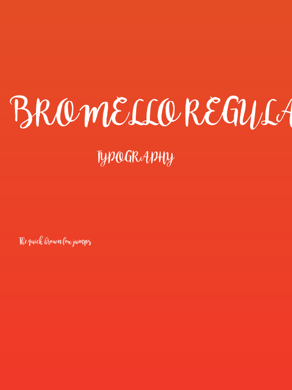 bromello Regular Poster