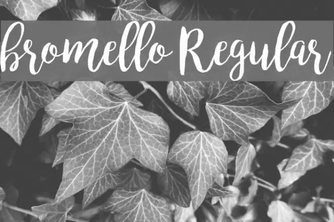 bromello Regular Font examples