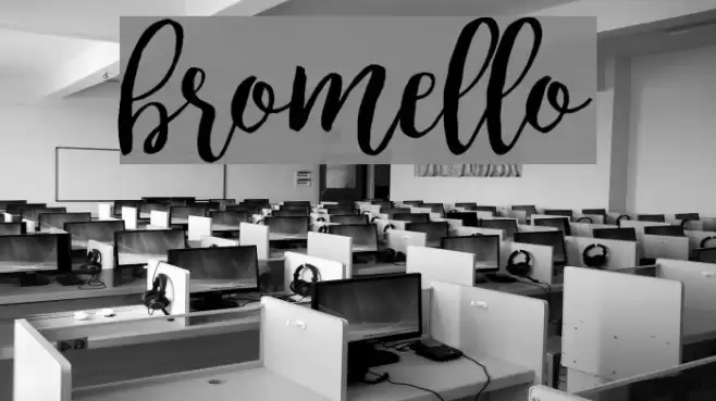 bromello Font examples