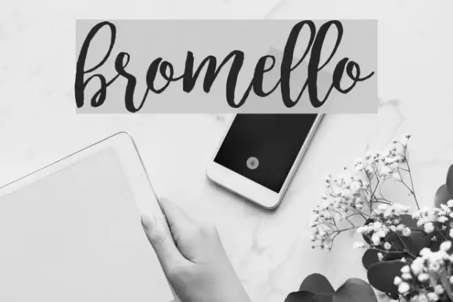 bromello Font examples