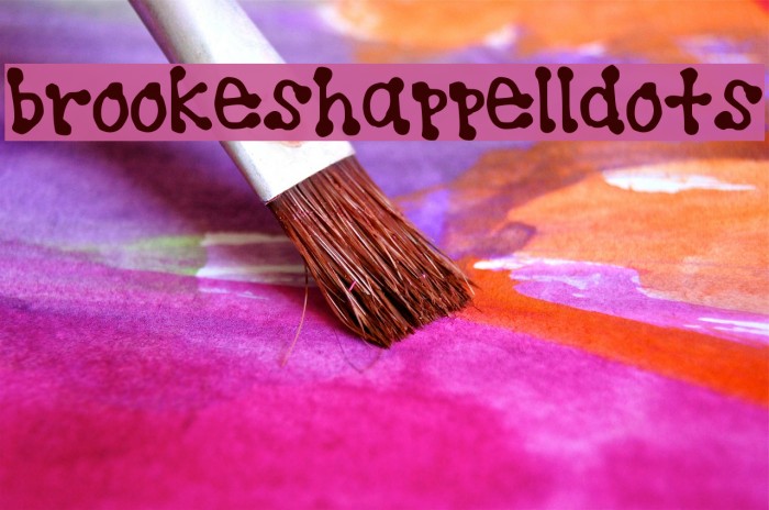 brookeshappelldots Font examples