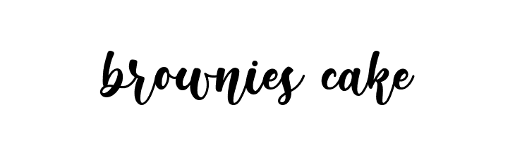 brownies cake  Frei Schriftart Herunterladen