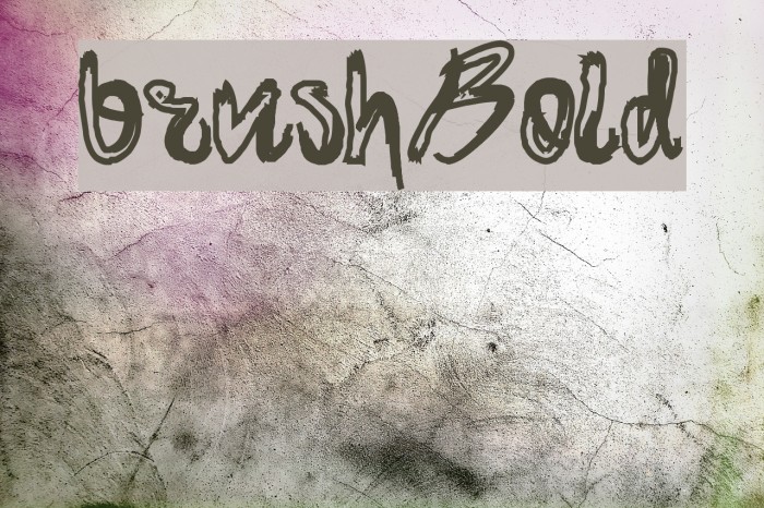 brush-Bold Шрифта examples