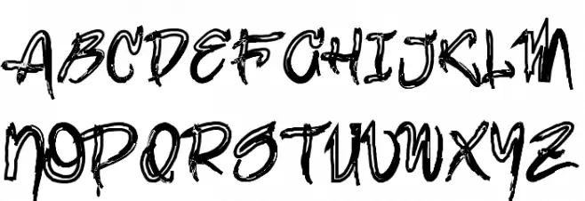 brush Bold خط أحرف كبيرة