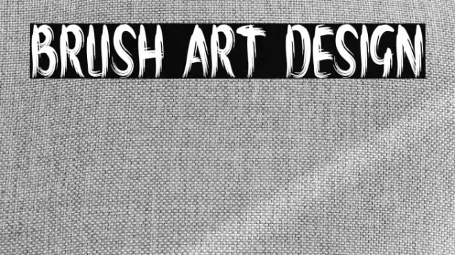 brush art design Font examples