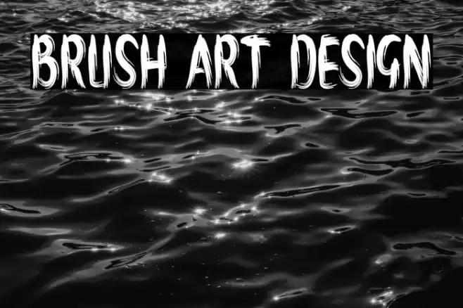 brush art design Font examples