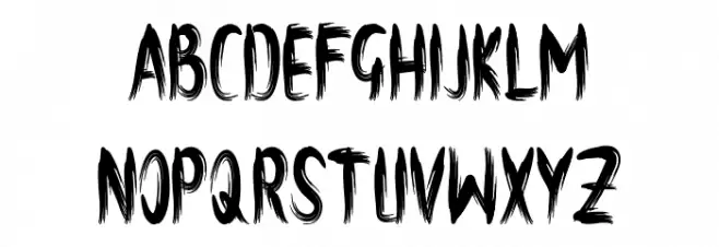 brush art design Caratteri MINUSCOLO