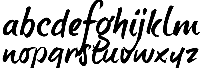 brush-tipTerrence Font LOWERCASE