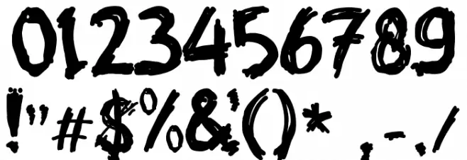 brusher Font OTHER CHARS