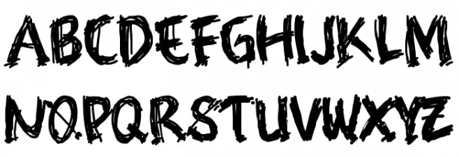 brusher Шрифта ВЕРХНИЙ